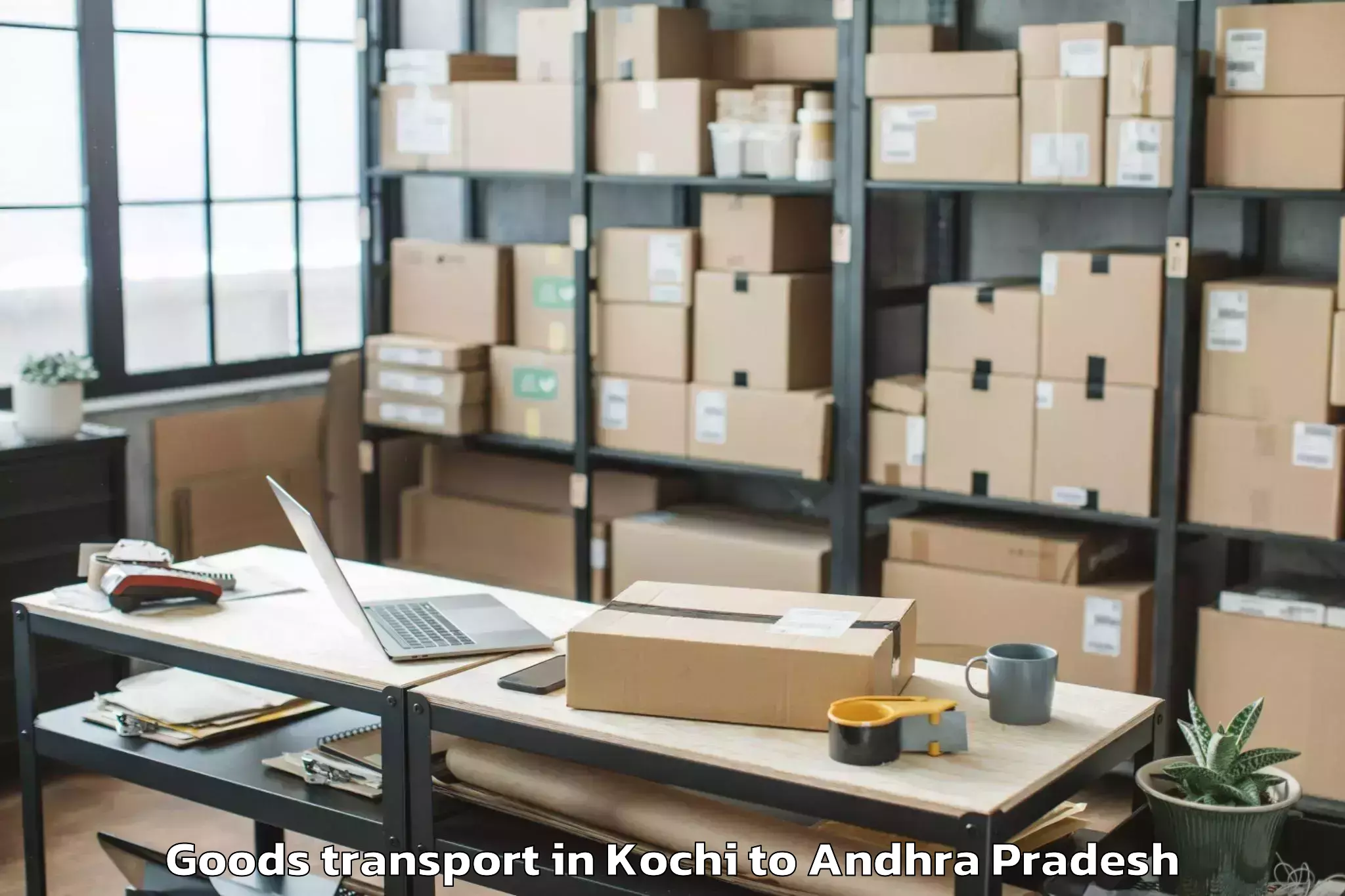 Book Kochi to Chirala Goods Transport Online